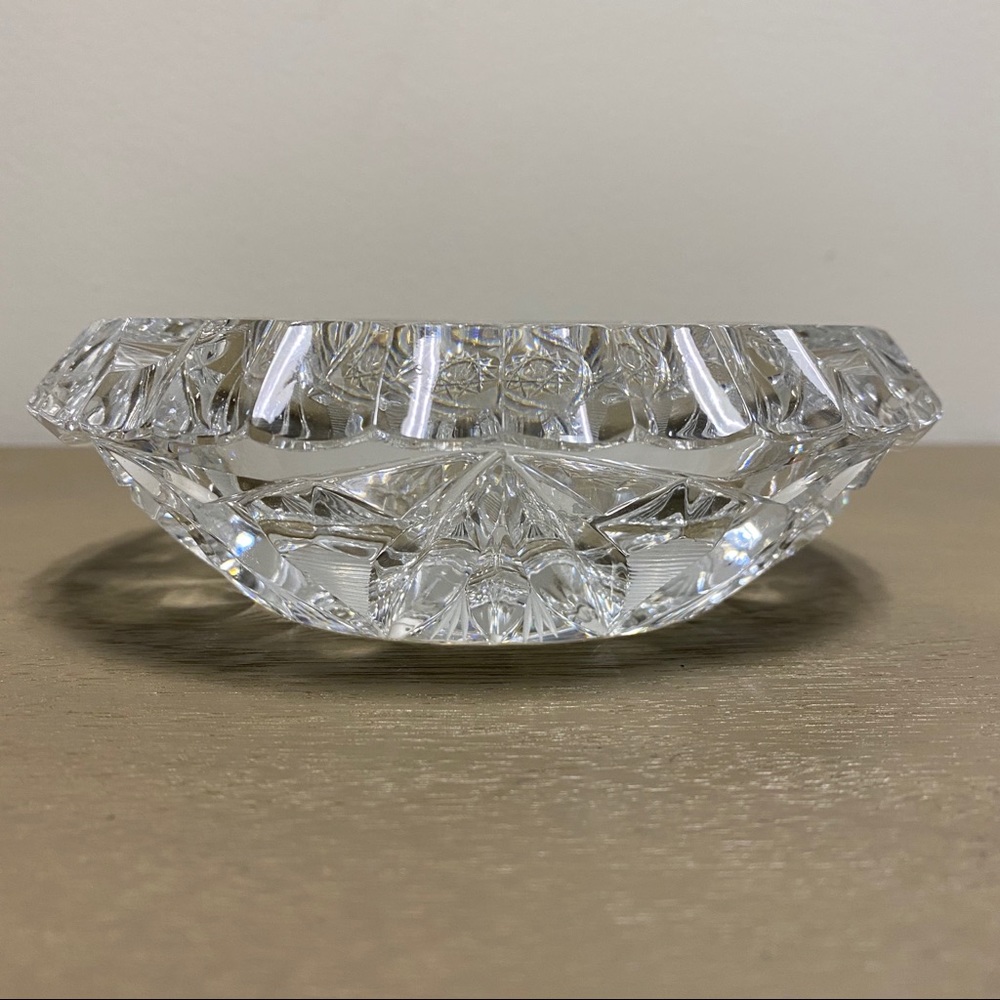Vintage Lead Crystal Bohemian Czech Ashtray - Picture 13 of 13